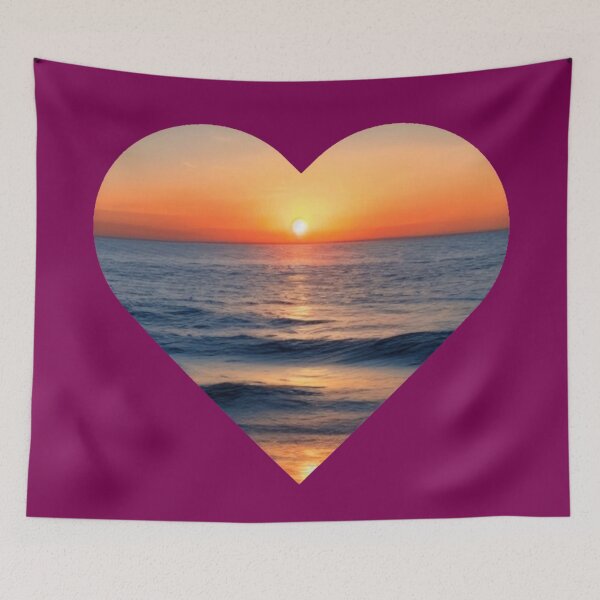 Item preview, Sunset inside heart designed and sold by Ameliatra Design.