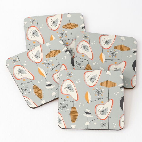 Item preview, Retro atomic pattern 60s inspired designed and sold by ReneMagritteArt.