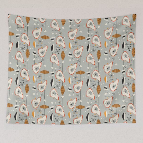 Item preview, Retro atomic pattern 60s inspired designed and sold by ReneMagritteArt.