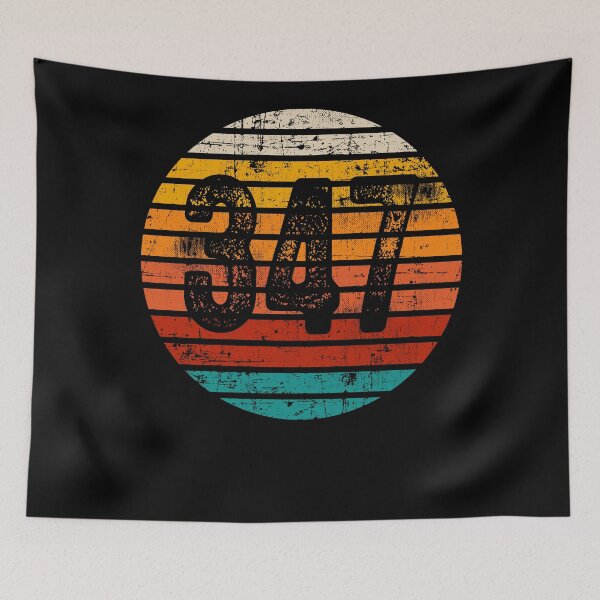 Item preview, Distressed Vintage Sunset 347 Area Code designed and sold by Gold Wings Tees.