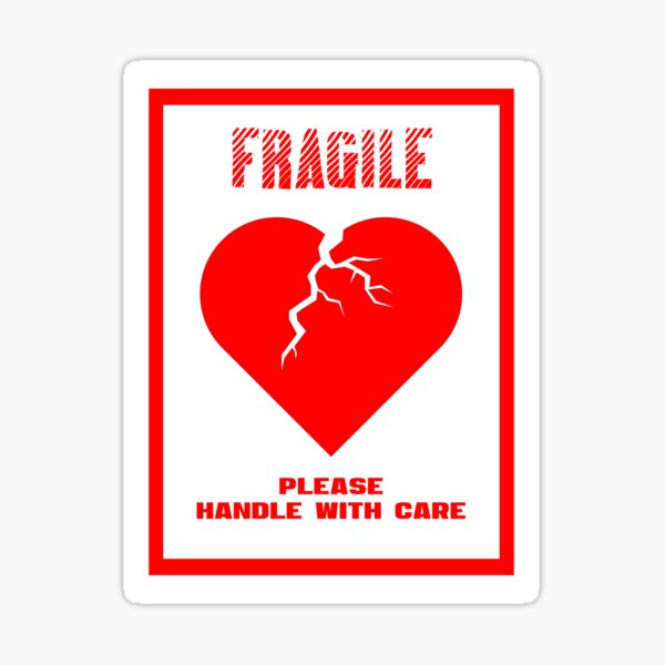 "Illustrative artwork design of fragile heart" Sticker for Sale by MyPixelmate Redbubble