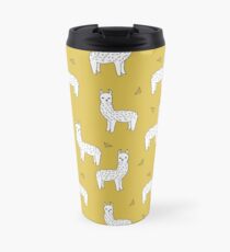 Alpaca - Mustard by Andrea Lauren Travel Mug