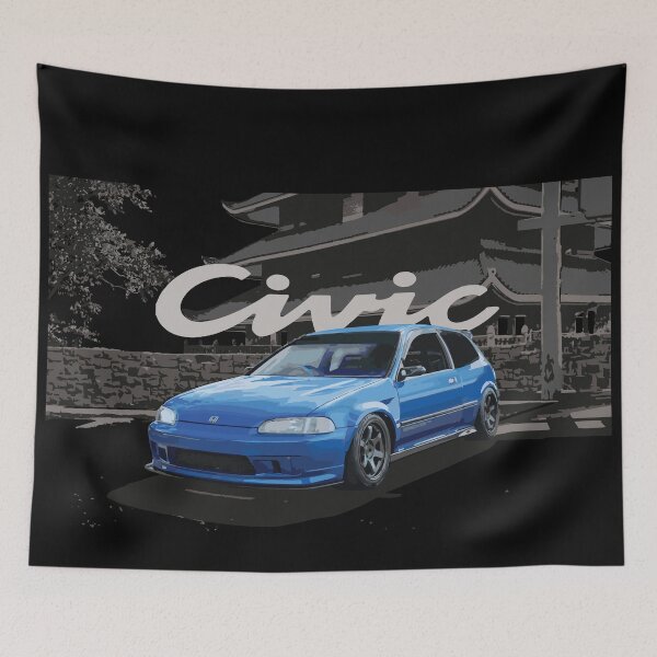 Item preview, eg6 power Classic JDM Spoon hatch Captiva Blue te37 designed and sold by cowtownCOWBOY.