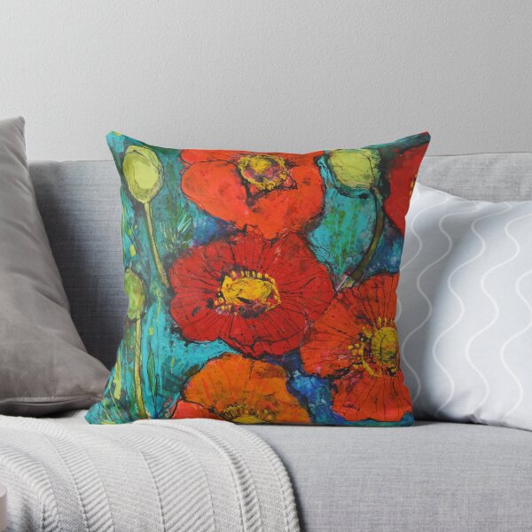 poppies Throw Pillow
