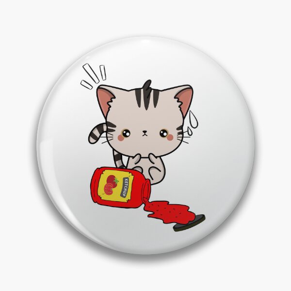 Item preview, Cute Tabby Cat Spilled Tomato Ketchup designed and sold by Pet Station.