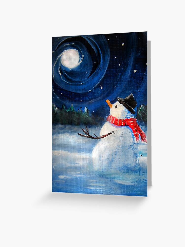 Snowman Season Holiday Card - Aromas and Art