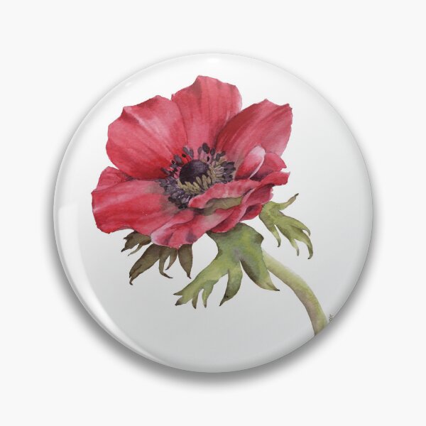 Item preview, Anemone Watercolor Painting designed and sold by Heezel.