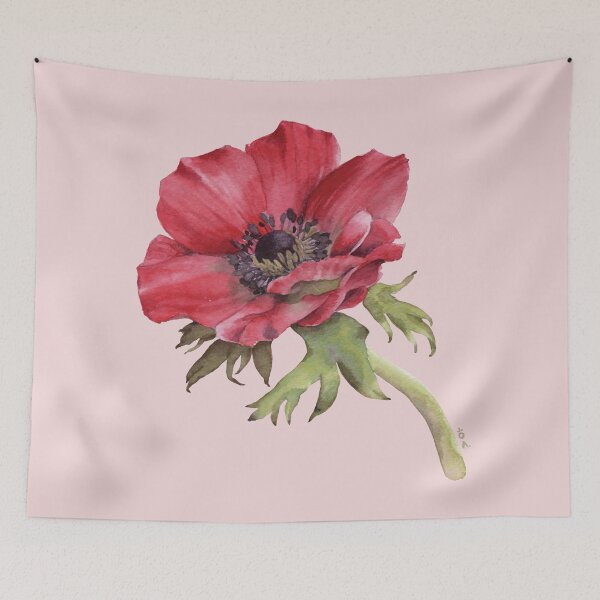 Item preview, Anemone Watercolor Painting designed and sold by Heezel.