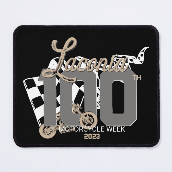 Item preview, 100th Anniversary Laconia Motorcycle Week New Hampshire - finish line black designed and sold by PincGeneral.