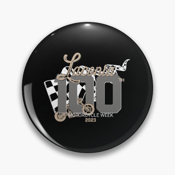 Item preview, 100th Anniversary Laconia Motorcycle Week New Hampshire - finish line black designed and sold by PincGeneral.