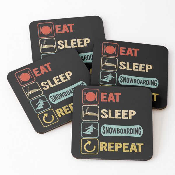 Item preview, Funny Snowboard Snowboarders Eat Sleep Snowboarding Repeat T-Shirt designed and sold by Baron-Hagen.