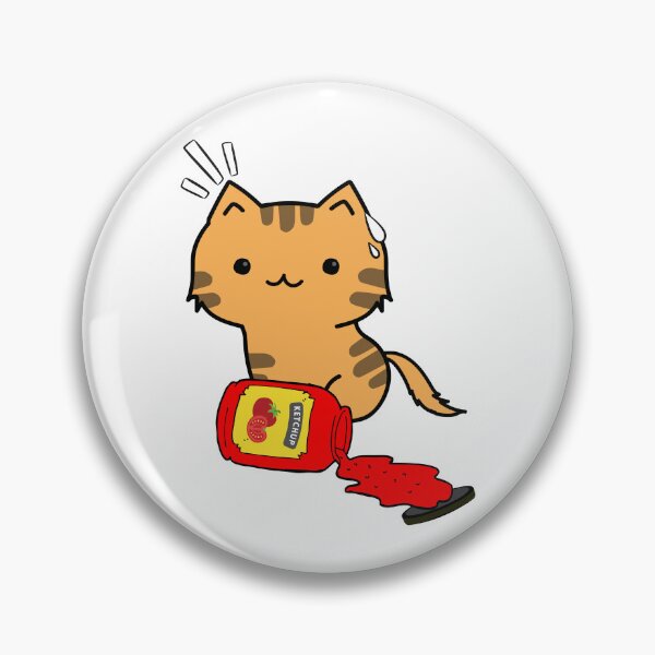 Item preview, Cute Orange Cat Spilled Tomato Ketchup designed and sold by Pet Station.