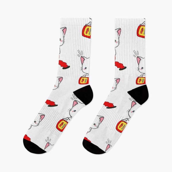 Item preview, Cute White Cat Spilled Tomato Ketchup designed and sold by Pet Station.