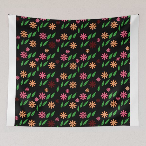 Item preview, Pink yellow flowers designed and sold by Obsessionforart.