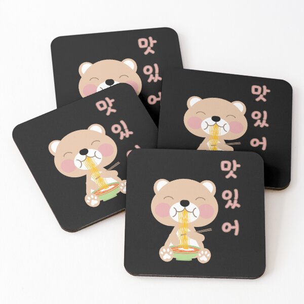 Item preview, A bear eating noodles (Ramyeon) designed and sold by Kimchi-style-.