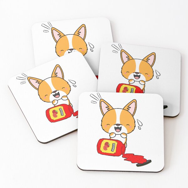 Item preview, Cute Corgi Spilled Tomato Ketchup designed and sold by Pet Station.