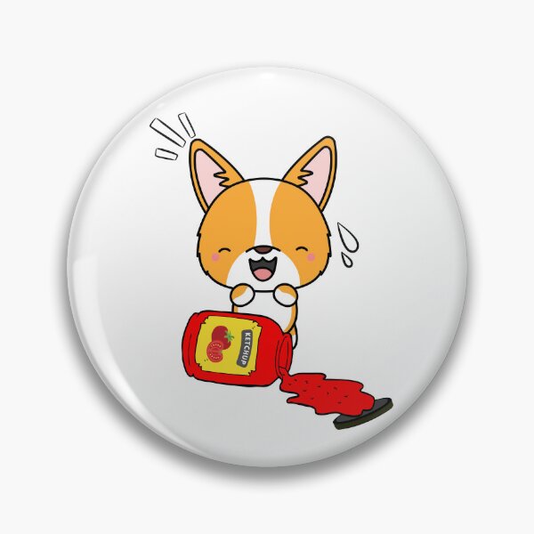 Item preview, Cute Corgi Spilled Tomato Ketchup designed and sold by Pet Station.