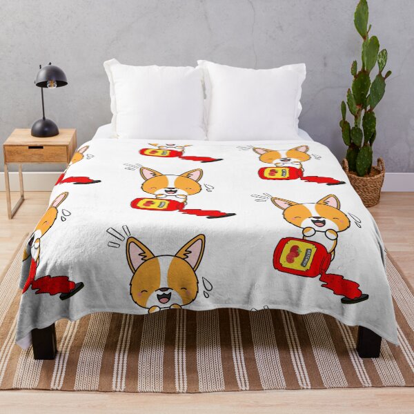 Item preview, Cute Corgi Spilled Tomato Ketchup designed and sold by Pet Station.
