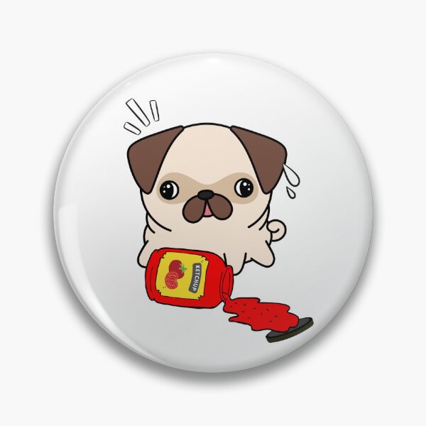 Item preview, Cute Pug Spilled Tomato Ketchup designed and sold by Pet Station.