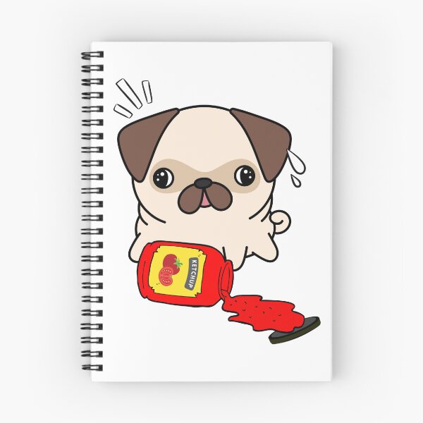 Item preview, Cute Pug Spilled Tomato Ketchup designed and sold by Pet Station.