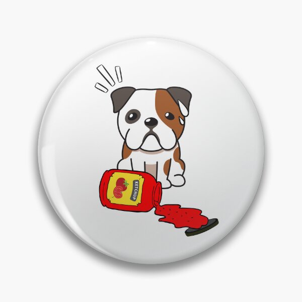 Item preview, Cute Bulldog Spilled Tomato Ketchup designed and sold by Pet Station.