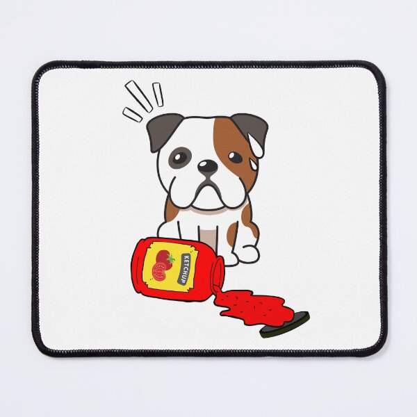 Item preview, Cute Bulldog Spilled Tomato Ketchup designed and sold by Pet Station.