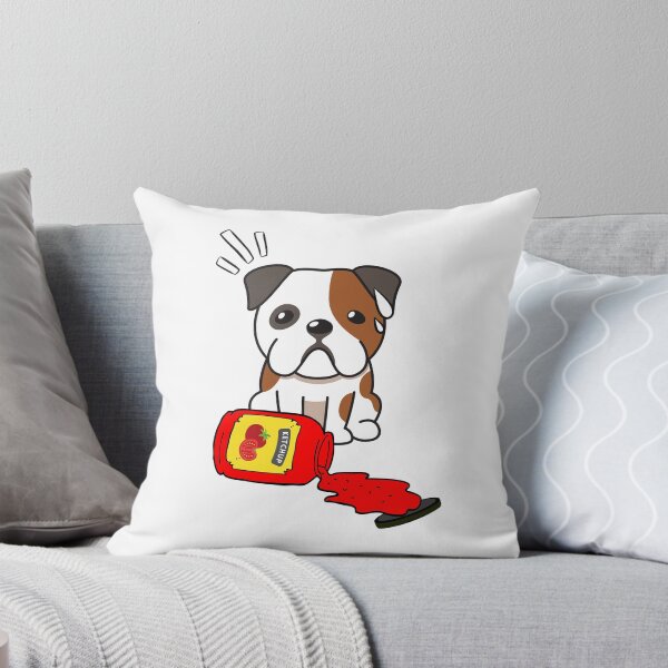 Item preview, Cute Bulldog Spilled Tomato Ketchup designed and sold by Pet Station.