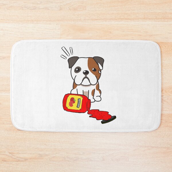 Item preview, Cute Bulldog Spilled Tomato Ketchup designed and sold by Pet Station.
