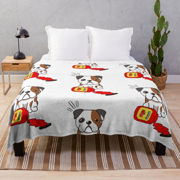 Item preview, Cute Bulldog Spilled Tomato Ketchup designed and sold by Pet Station.