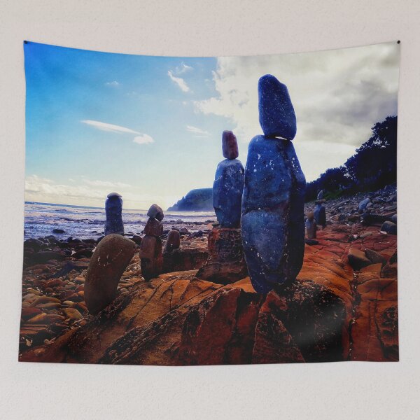 Item preview, Beach Rocks Towers Ocean Watchers on Rocky Beach in South Africa 1 of 4 designed and sold by Beachy.