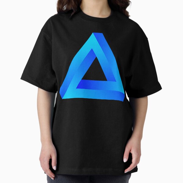 Vista previa del artículo con la obra «Triángulo de Penrose azul», diseñado y vendido por professorguru.