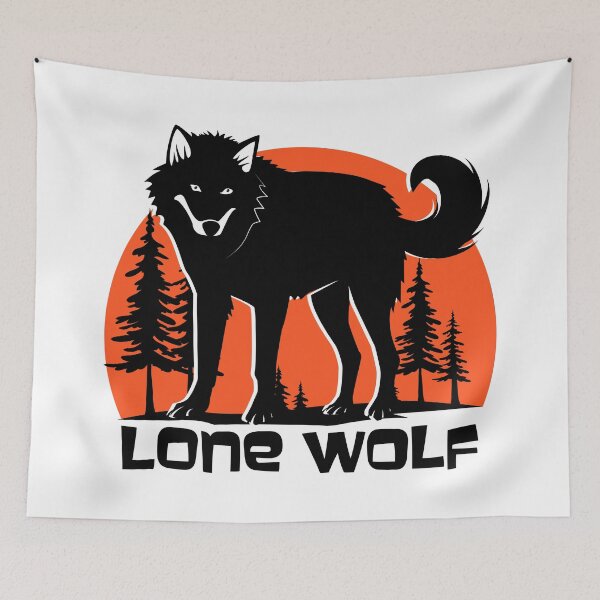 Item preview, Lone Wolf (Design For Light Colours) designed and sold by TextAndVectors.