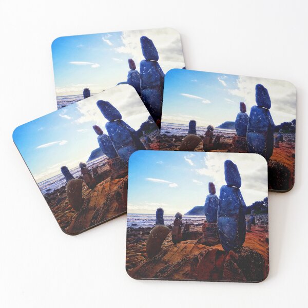 Item preview, Beach Rocks Towers Ocean Watchers on Rocky Beach in South Africa 1 of 4 designed and sold by Beachy.