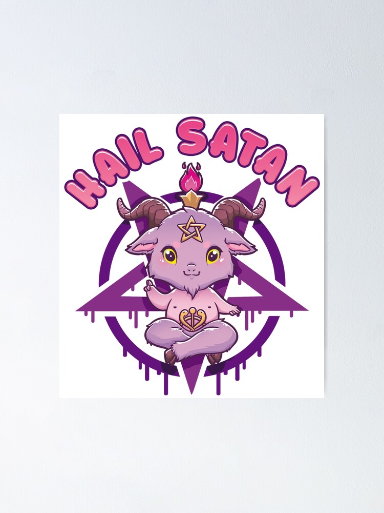 Kawaii Baphomet Baby ~ Hail Satan | Poster