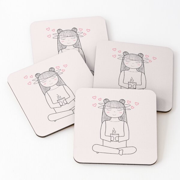 Item preview, Pink Cute Chilled Yoga Girl - Cute Yoga Mom - Yoga Teacher -This Mom Runs On Coffee And Yoga designed and sold by The Red Nox.