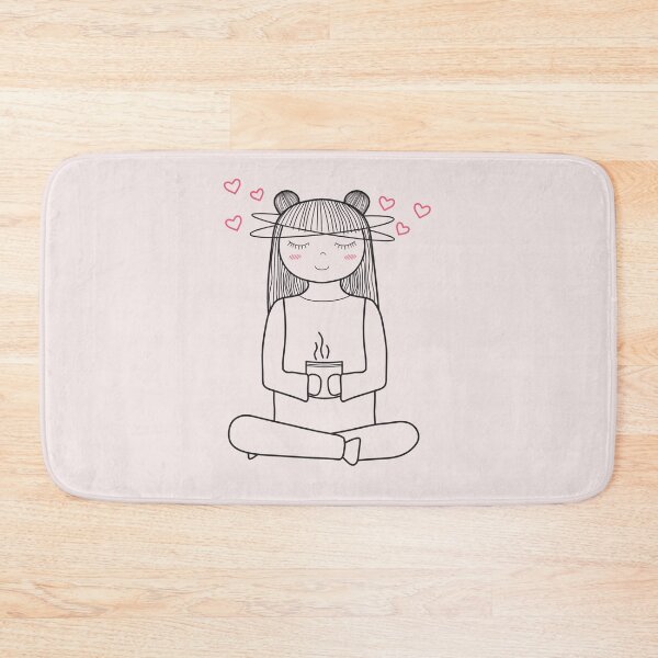 Item preview, Pink Cute Chilled Yoga Girl - Cute Yoga Mom - Yoga Teacher -This Mom Runs On Coffee And Yoga designed and sold by The Red Nox.