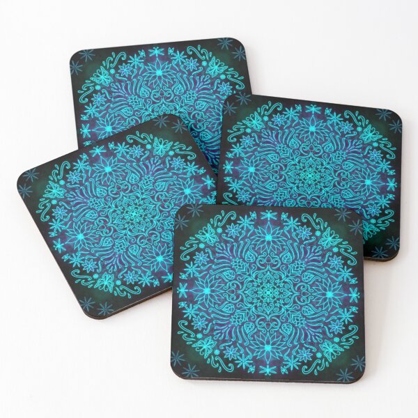 Item preview, Neon Mandala Flower Abstract designed and sold by Chatchot.