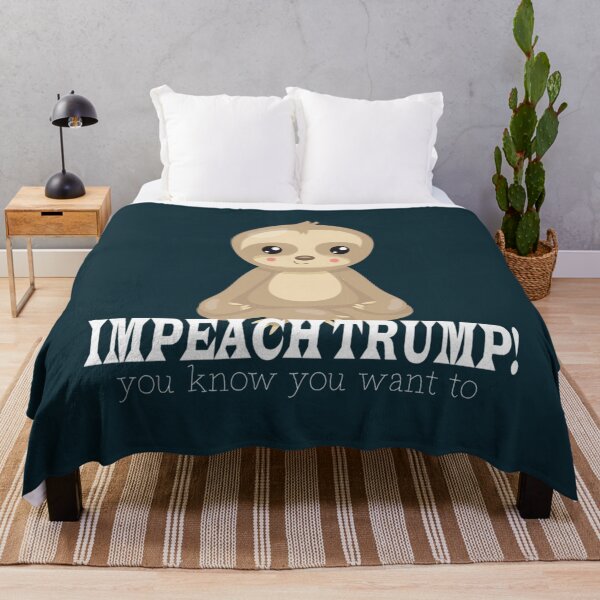 Item preview, Sid the AntiTrump Sloth says Impeach Trump172 designed and sold by KilkennyCatArt.