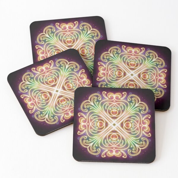 Item preview, Neon Mandala Flower Abstract designed and sold by Chatchot.