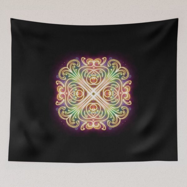 Item preview, Neon Mandala Flower Abstract designed and sold by Chatchot.