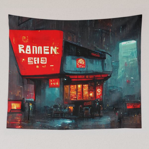 Item preview, Rainy Ramen Shop designed and sold by ArkMinted.