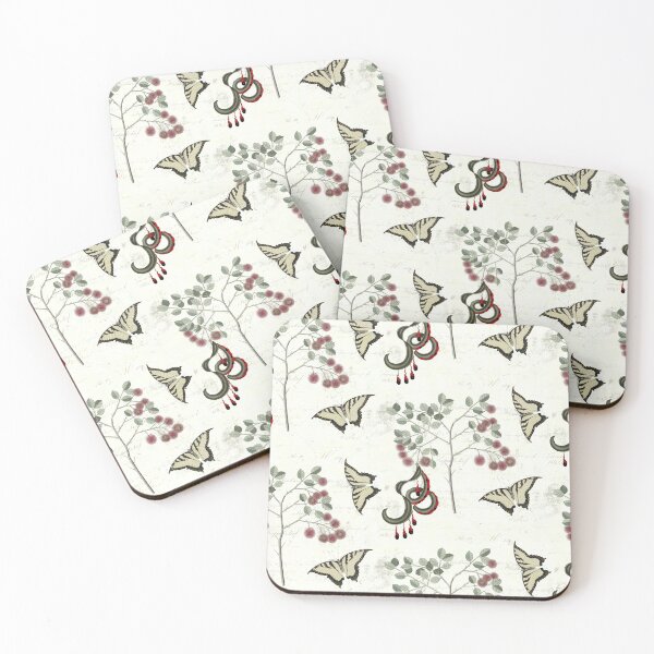 Item preview, Vintage Botanical with Swallowtail Butterflies designed and sold by AntiqueImages.