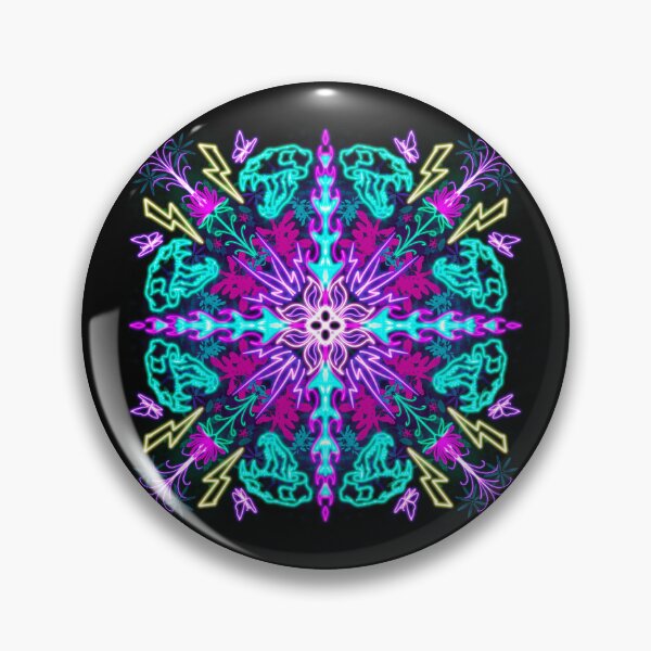 Item preview, Neon Mandala Flower Abstract designed and sold by Chatchot.