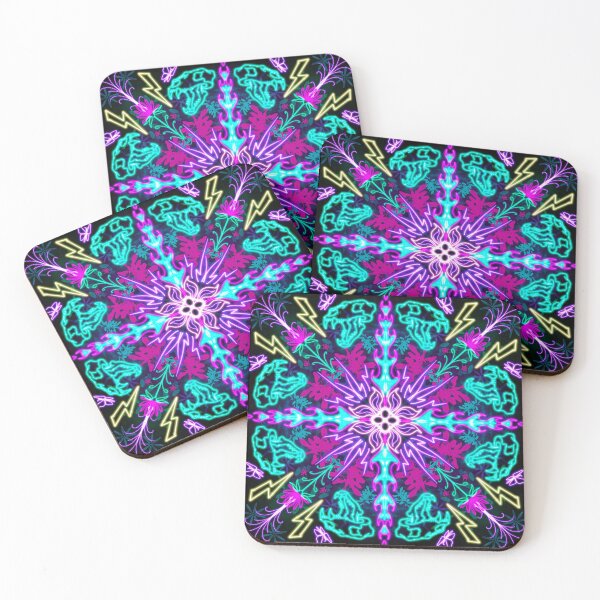 Item preview, Neon Mandala Flower Abstract designed and sold by Chatchot.