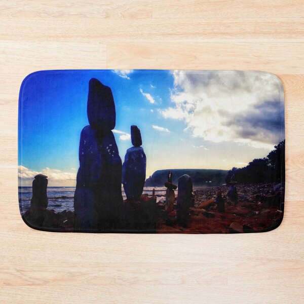 Item preview, Beach Rocks Towers Ocean Watchers on Rocky Beach in South Africa 2 of 4 designed and sold by Beachy.