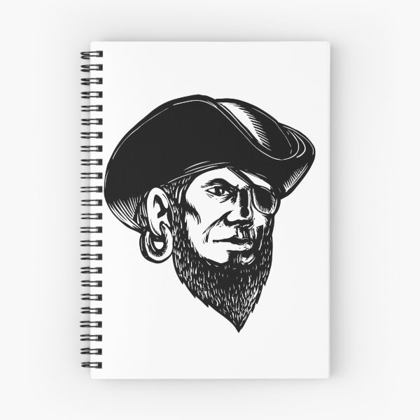 Item preview, Pirate Wearing Eye Patch Scratchboard  designed and sold by patrimonio.