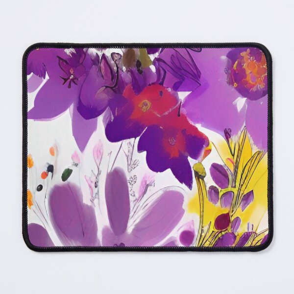 Item preview, High contrast purple and yellow flowers designed and sold by Onlyjamie.
