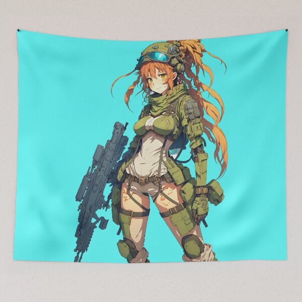 Item preview, Yukuzi-military Anime / Manga Girl designed and sold by EnjoyDigitalArt.