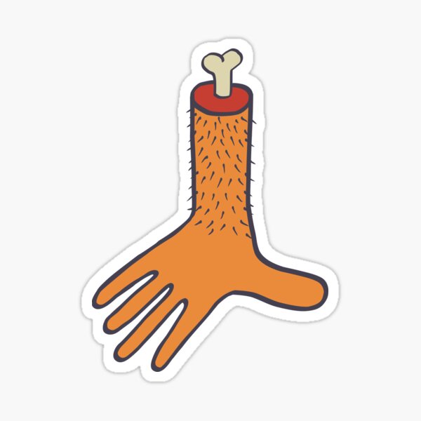 arm stump (orange) Sticker