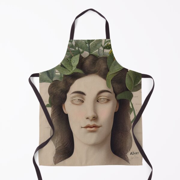Item preview, Antique Woman Portrait Botanical Illustration designed and sold by LisaTumi.art.